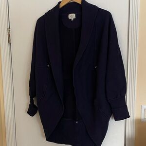 Size L Wilfred Navy Cocoon Cardigan